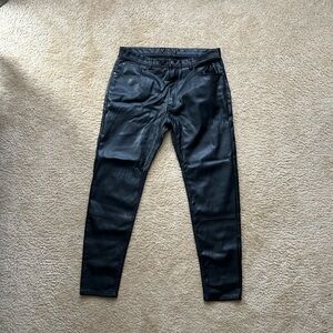 Zara Black Faux Leather Pants